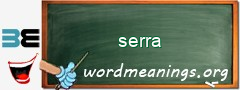WordMeaning blackboard for serra